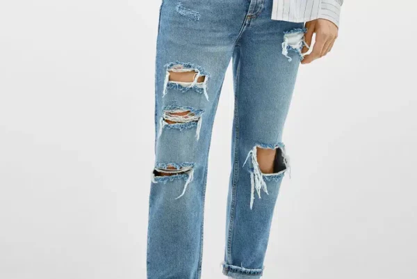 Cropped slim fit jeans